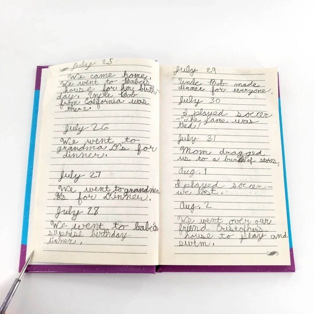 Vtg R.L. Stine Goosebumps Hardcover Lined Ruled Diary Journal Notebook *WRITING*